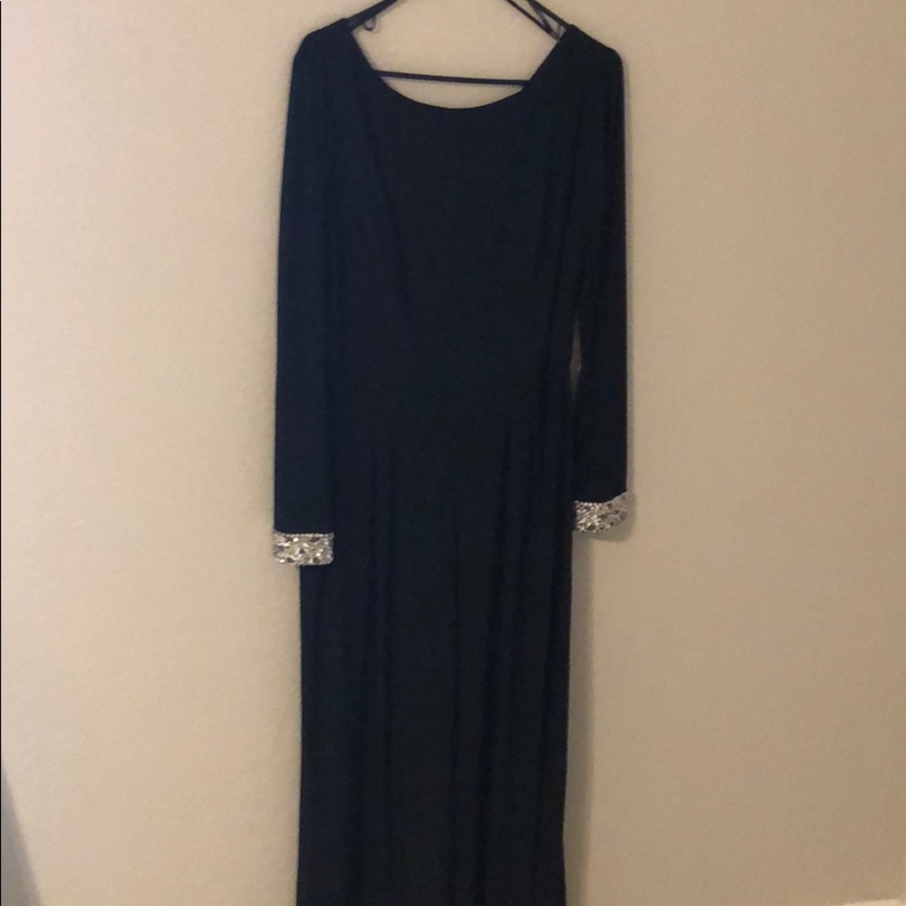 Long sleeved black jumpsuit